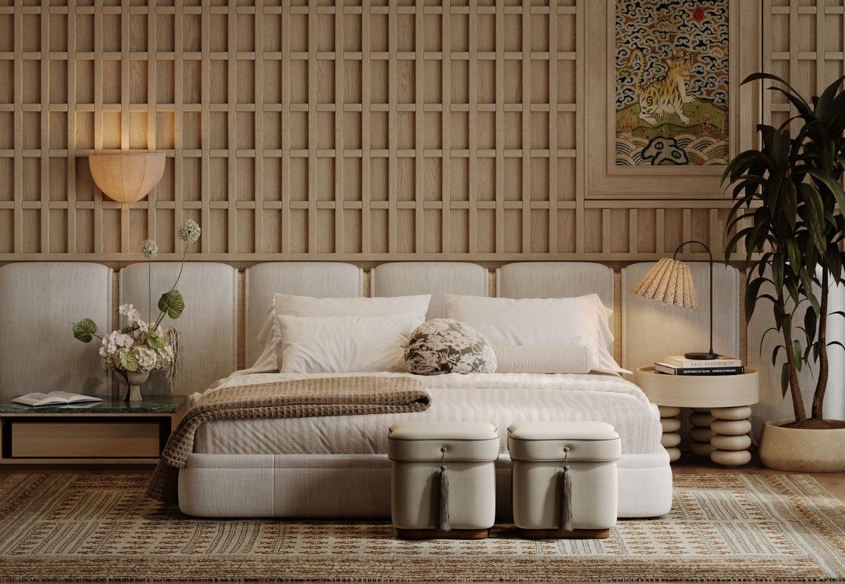 Mẫu phòng ngủ Japandi yên tĩnh, nuôi dưỡng sự an nhiên