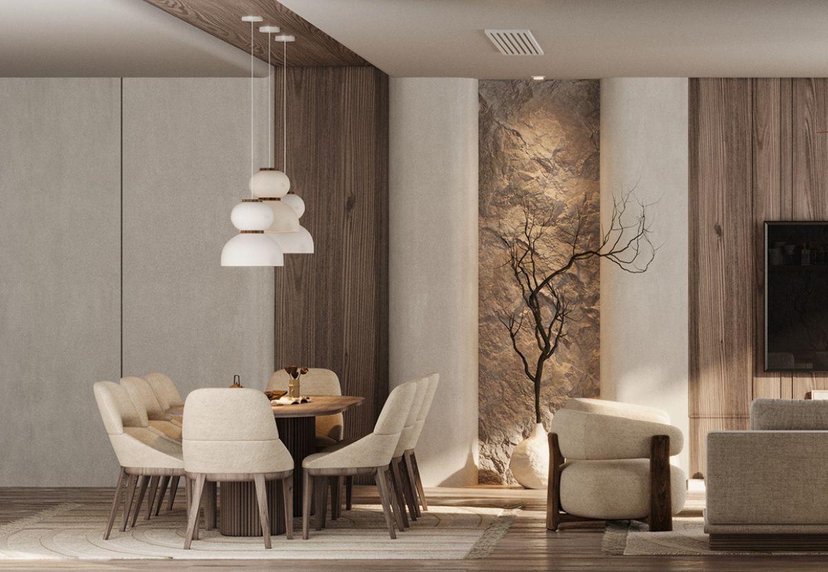 Ánh sáng trong Japandi không chỉ để chiếu sáng mà còn mang lại cảm xú