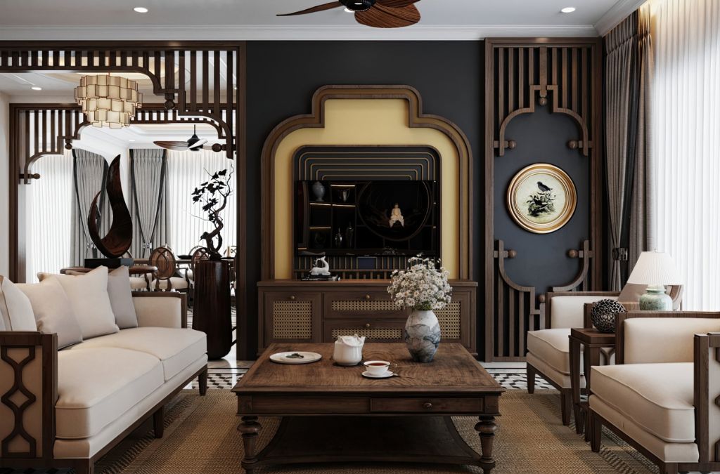 Phong cách Indochine phù hợp với các căn hộ có diện tích lớn