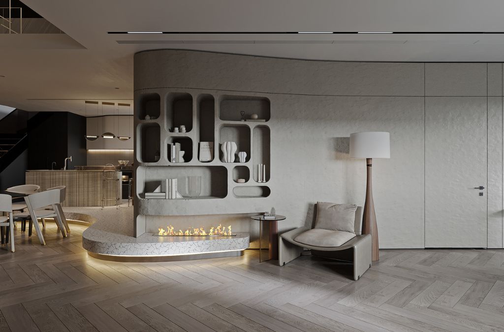 Mẫu phòng khách biệt thự Ciputra độc bản, sang trọng, độc đáo