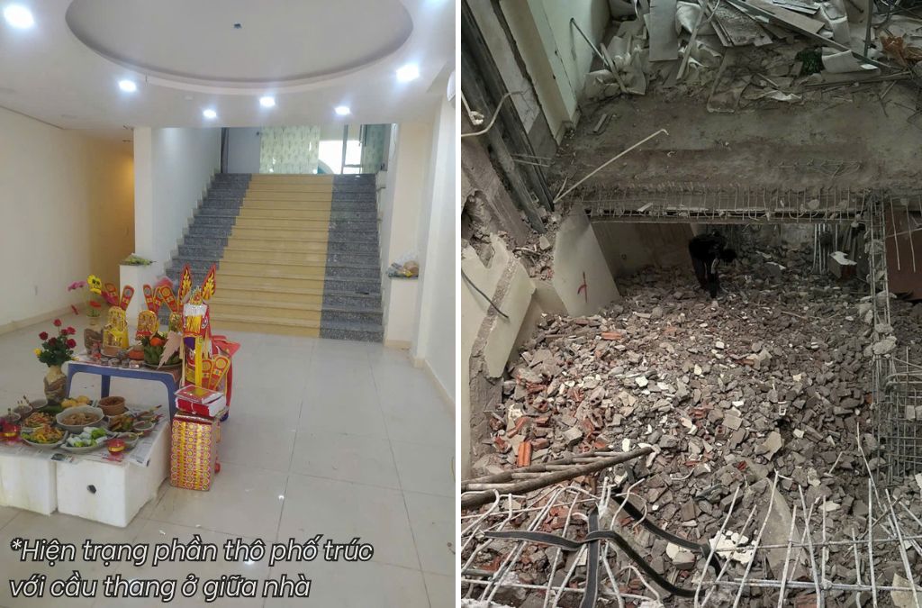 Zmili dời cầu thang, trả lại trục giao thông mạch lạc cho ngôi nhà