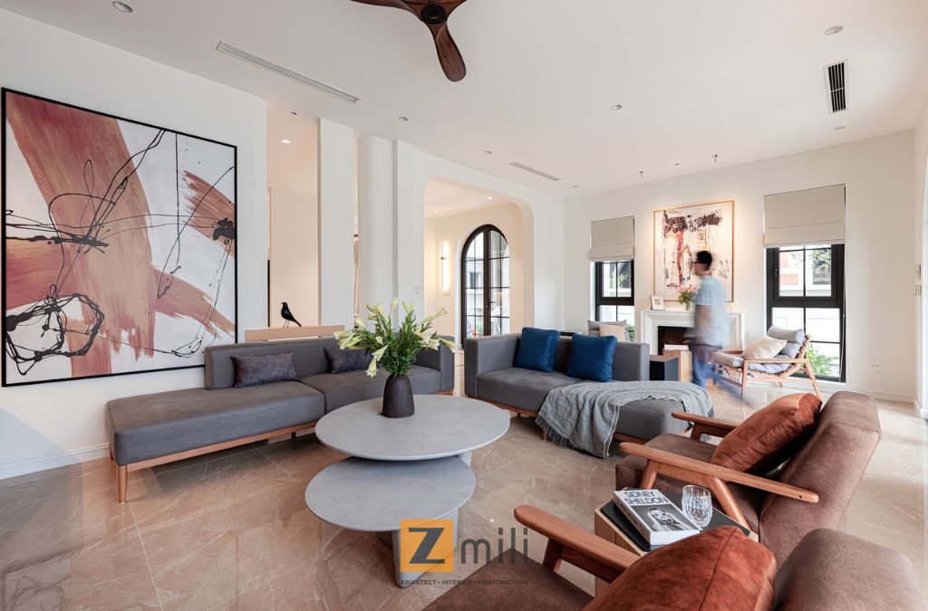 Phòng khách Scandinavian style do Zmili thiết kế tại Geleximco