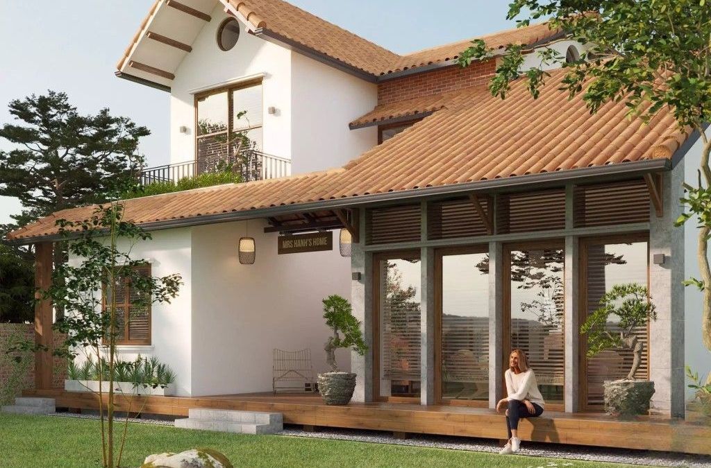 Mẫu nhà mái thái 4 phòng ngủ đẹp, tiện nghi