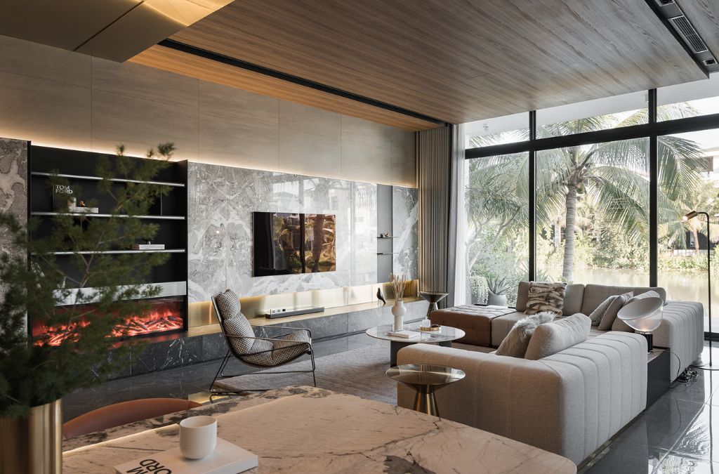 Mẫu phòng khách phong cách hiện đại sang trong, độc đáo