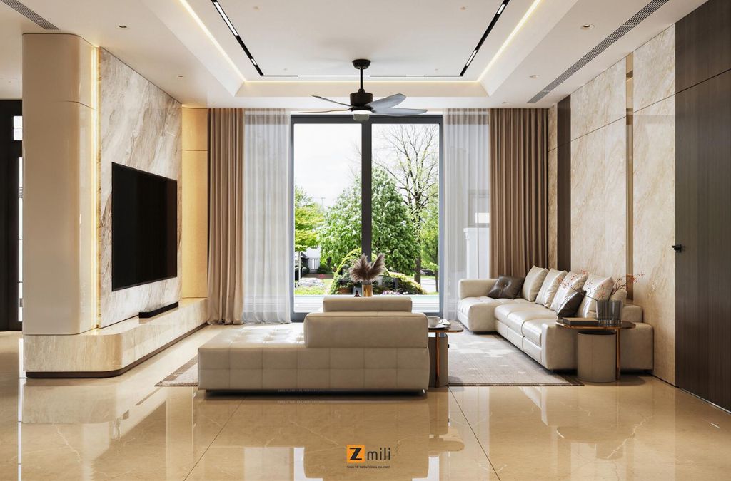 Không gian Phòng khách hiện đại với thiết kế giản lược nhưng sang trọng