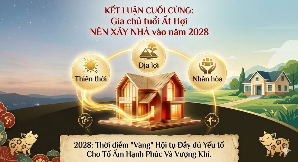 2028 Mậu Thân rất thích hợp để cho gia chủ tuổi Ất Hợi xây nhà