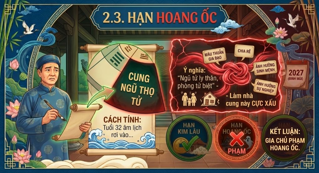 Gia chủ Bính Tý 1996 phạm Hoang Ốc cung rất xấu trong năm 2027