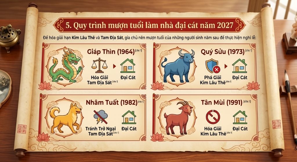 Các tuổi hợp cho gia chủ Mậu Dần xây nhà trong năm 2027