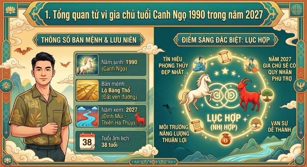Tổng quan tử vi gia chủ tuổi Canh Ngọ 1990 trong năm 2027