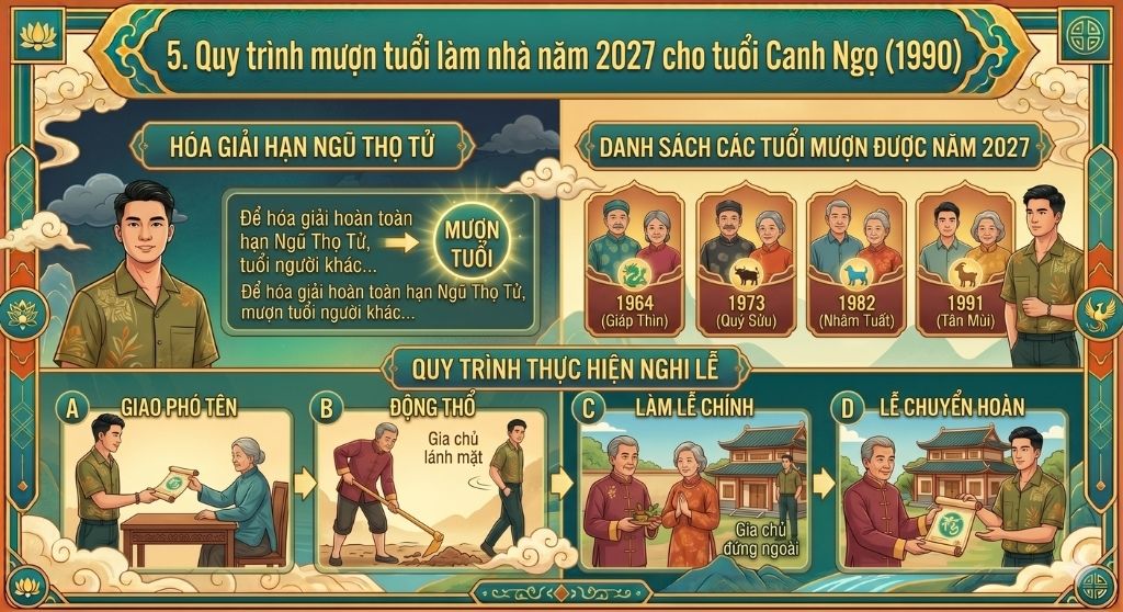 Quy trình mượn tuổi làm nhà năm 2027 cho tuổi Canh Ngọ