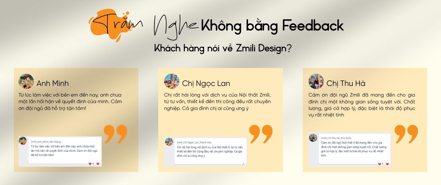 Khách hàng nói gì về Zmili khi lựa chọn dịch vụ thiết kế & thi Công