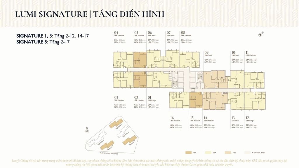 Đặc trưng mặt bằng và không gian căn hộ Lumi Hanoi