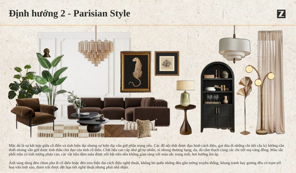 Concept định hình phòng khách Parisian Style dự án Green Garden Lạng Sơn