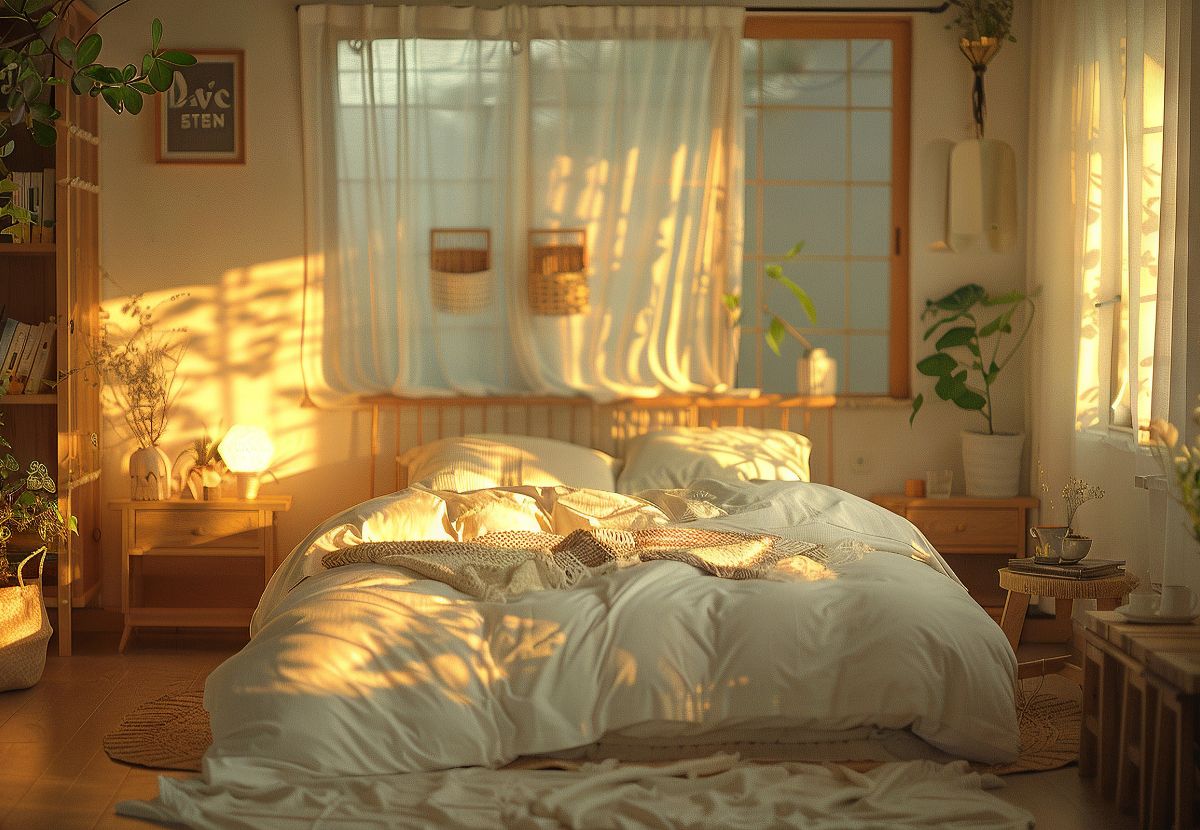 Gường ngủ nên kê sát tường, tránh đặt dưới xà ngang giúp người ngủ có thể thoải mái, ngủ sâu hơn