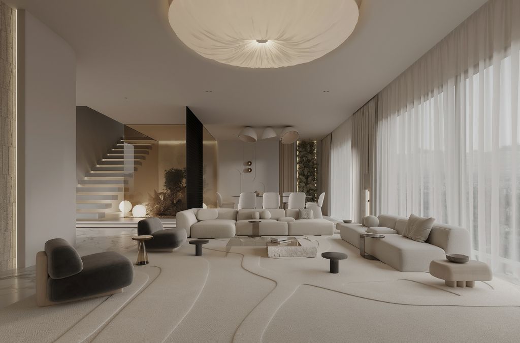 Mẫu cải tạo phòng khách nhà cấp 4 phong cách tối giản (Minimalist)