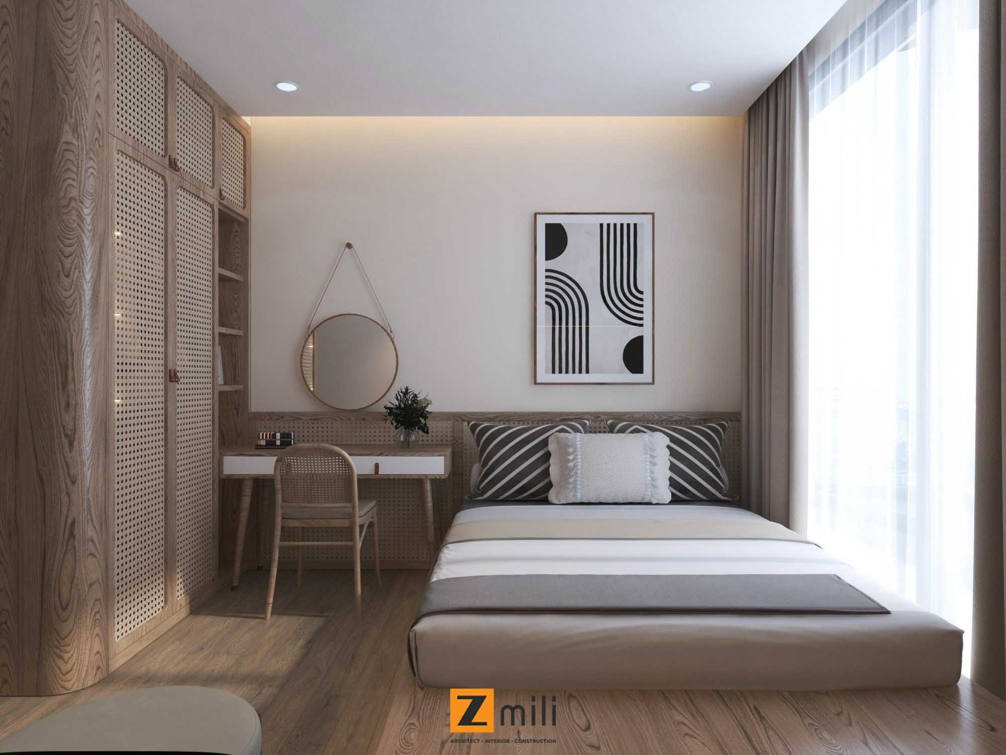Phòng ngủ phong cách japandi